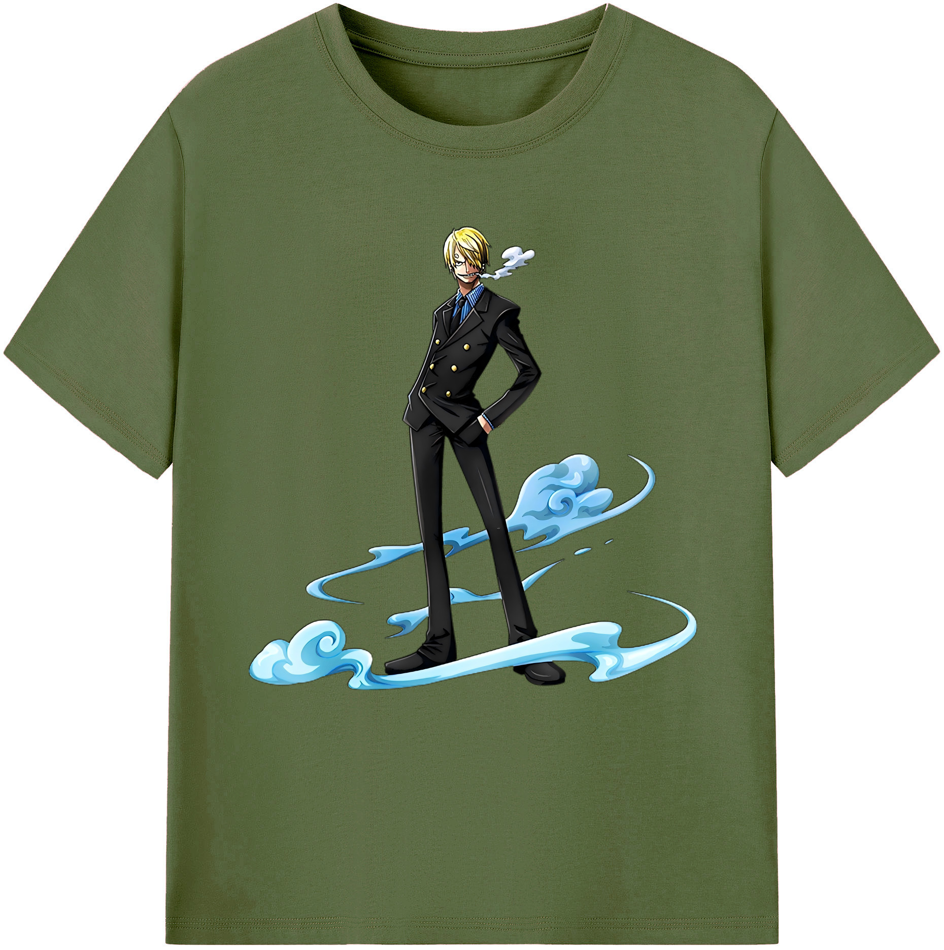 ワンピース サンジ ONE PIECE Sanji 綿100％半袖Tシャツ（フロントプリント）